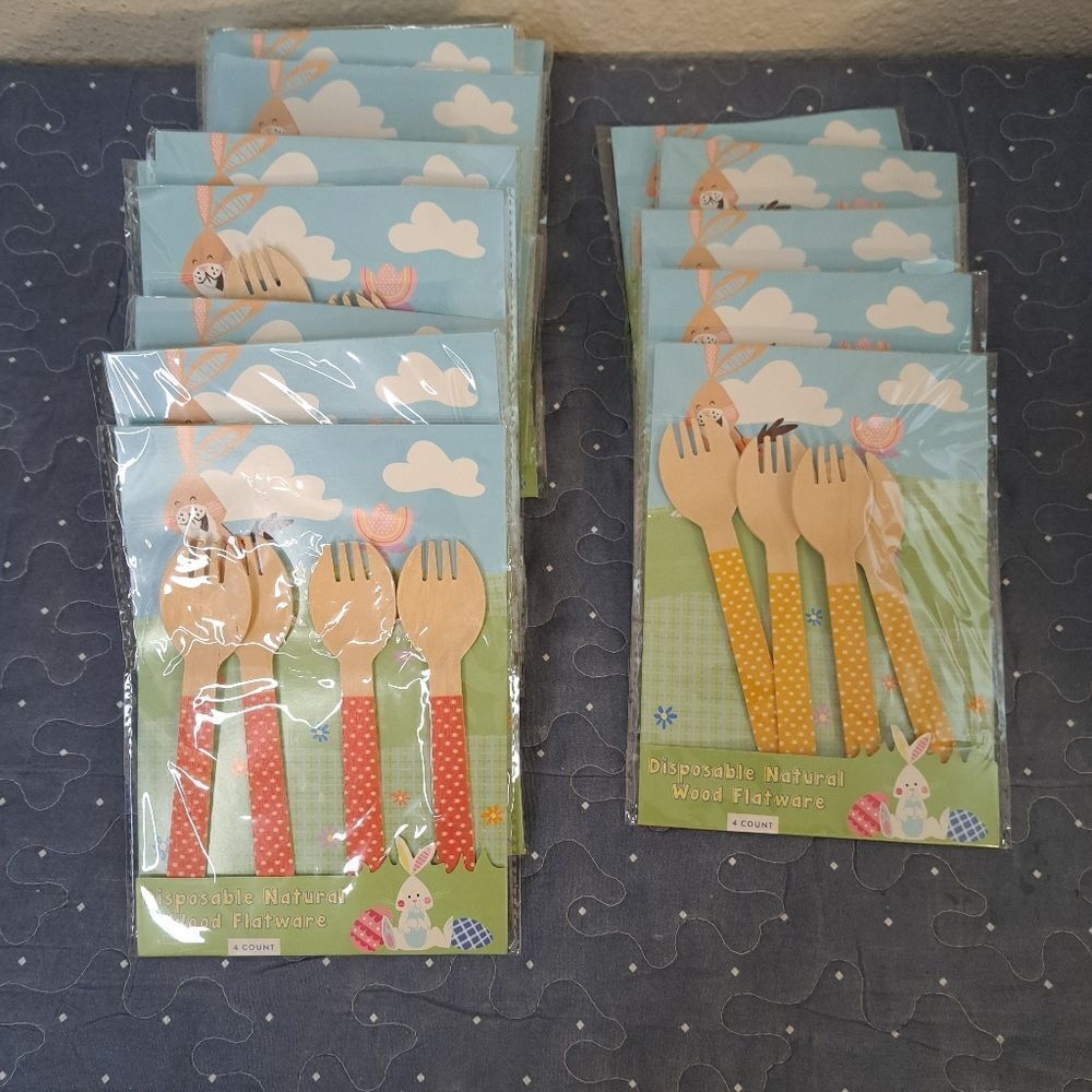 Disposable Natural wood flatware - New